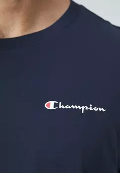 Базовая футболка ICONS CREWNECK SMALL LOGO Champion, темно-синий