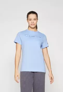 Базовая футболка ICONS CREWNECK WITH LARGE TONAL LOGO Champion, светло-голубой