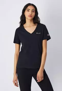 Базовая футболка ICONS V-NECK SMALL LOGO Champion, черный