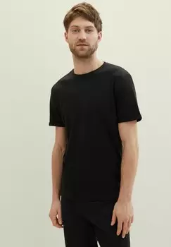 Базовая футболка IM DREIERPACK TOM TAILOR, черный