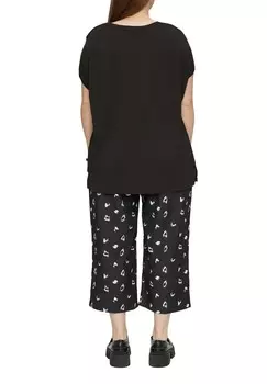 Базовая футболка IM LOOSE FIT MIT V-AUSSCHNITT QS, черный