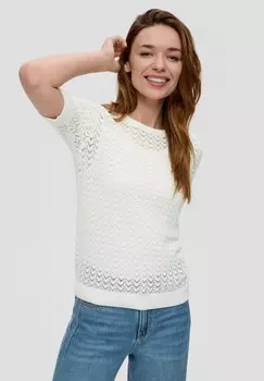 Базовая футболка IM SLIM FIT s.Oliver, кремовый