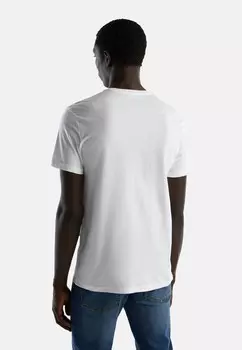 Базовая футболка IN LONG FIBER United Colors of Benetton, белый