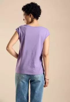 Базовая футболка IN UNIFARBE Street One, цвет Mottled Dark Purple