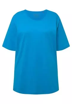 Базовая футболка IZE SHORT SLEEVE TEE Ulla Popken, синий