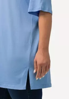 Базовая футболка IZE SHORT SLEEVE TEE Ulla Popken, светло-голубой