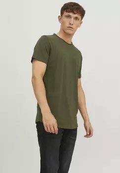 Базовая футболка JJEBASHER TEE O NECK Jack & Jones, лесная ночь