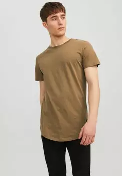 Базовая футболка JJENOA SS CREW NECK NOOS Jack & Jones, цвет выдра