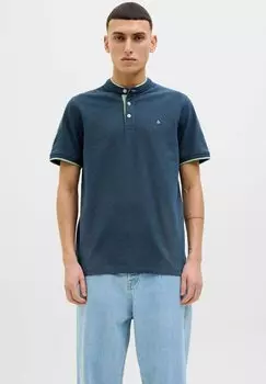 Базовая футболка JJEPAULOS MAO NOOS Jack & Jones, синий