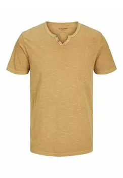 Базовая футболка JJESPLIT NECK Jack & Jones, золото