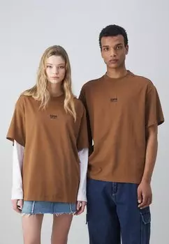 Базовая футболка JPRBLAHARVEY TEE CREW NECK UNISEX Jack & Jones PREMIUM, коричневый