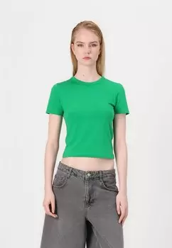 Базовая футболка JXGIGI BABY TEE JJXX, зеленый