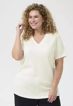 Базовая футболка Kaffe Curve, кремовый
