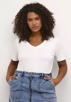 Базовая футболка Kaffe Curve, кремовыйовая