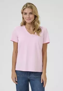 Базовая футболка KAMARIN V-NECK Kaffe, розовый