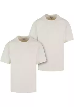 Базовая футболка Karl Kani, кремово-белая Small Signature Essential Tee 2-Pack