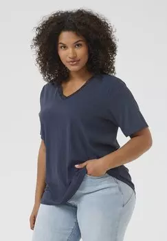 Базовая футболка KCFANANDA Kaffe Curve, темно-синий