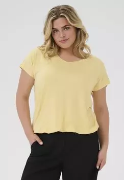 Базовая футболка KCJENA Kaffe Curve, светло-желтый