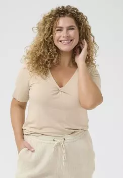 Базовая футболка KCWINNI Kaffe Curve, песочный