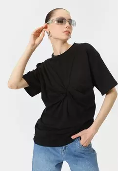 Базовая футболка KNOT DETAIL Koton, черный