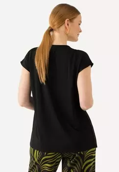 Базовая футболка KNOT DETAIL SLEEVE SLINKY Ulla Popken, черный