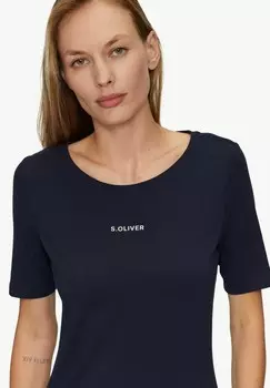 Базовая футболка KURZARM | 2ER PACK s.Oliver, цвет Mottled Dark Blue