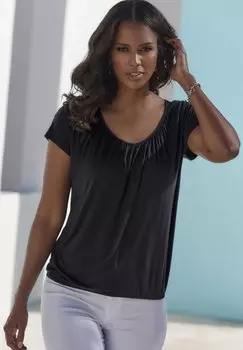 Базовая футболка KURZARM LASCANA, черный