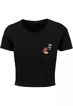 Базовая футболка LA BLA BLA COMIC CROPPED TEE Merchcode, черный