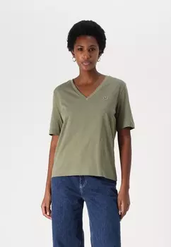 Базовая футболка Lacoste, хаки