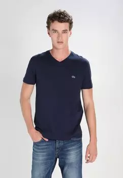 Базовая футболка Lacoste, темно-синяя