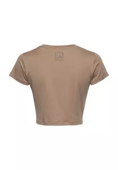 Базовая футболка LASCANA Active, коричневый