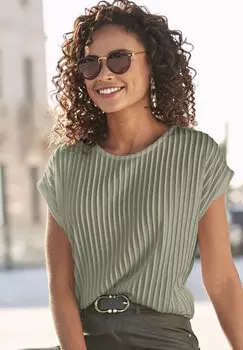 Базовая футболка LASCANA, хаки