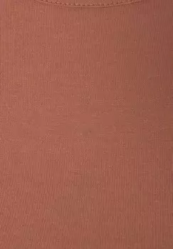 Базовая футболка LASCANA, коричневый