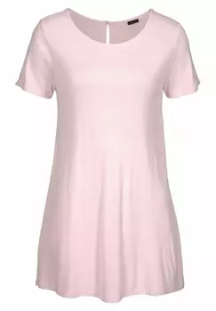 Базовая футболка LASCANA, светло-розовый