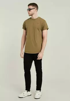 Базовая футболка LASH REGULAR SHORT SLEEVE G-STAR, коричневый