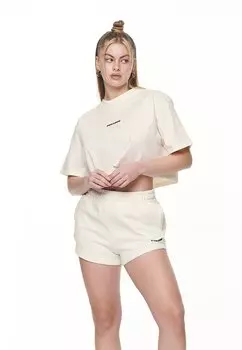 Базовая футболка Layla Cropped Tee Pegador, кокосовое молоко/черный