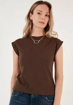 Базовая футболка LELA, коричневый