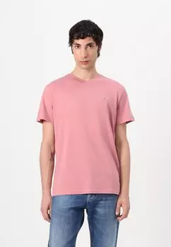 Базовая футболка LINEAR CHEST TEE Tommy Jeans, розовый