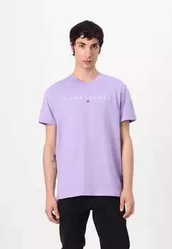 Базовая футболка LINEAR LOGO TEE Tommy Jeans, сиреневый