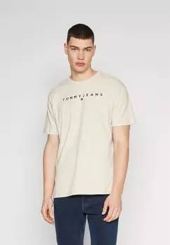 Базовая футболка Linear Logo Tee Unisex Tommy Jeans, цвет newsprint