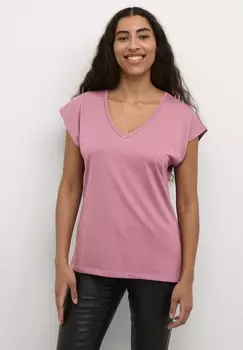 Базовая футболка LISE Kaffe, светло-розовый