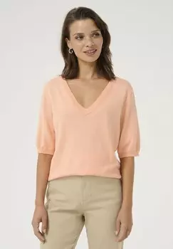 Базовая футболка LIZZA V-NECK Kaffe, оранжевый