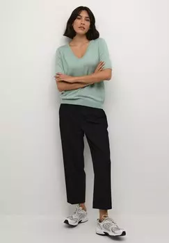 Базовая футболка LIZZA V-NECK Kaffe, зеленый