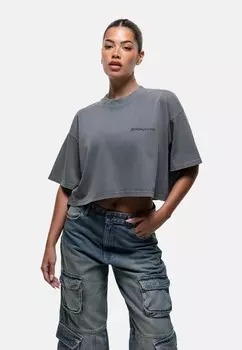 Базовая футболка LOGO CROPPED TEE Good For Nothing, серый