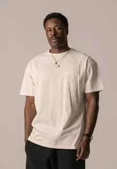 Базовая футболка LOGO POCKET TEE UNISEX BLKVIS, кремовый