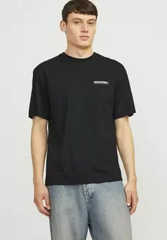 Базовая футболка LOGO RUNDHALS Jack & Jones, черный