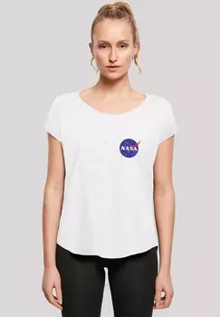 Базовая футболка Long Cut NASA Classic Insignia Chest Logo F4NT4STIC, белый