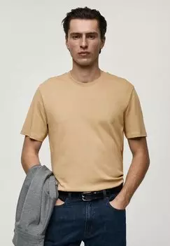 Базовая футболка Mango, коричневый