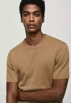 Базовая футболка Mango, mittelgraun