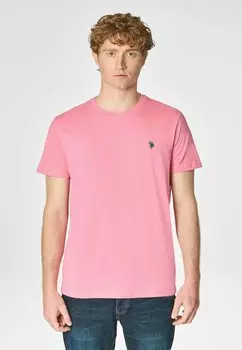 Базовая футболка MANICHE CORTE IN CON LOGO U.S. Polo Assn., фуксия